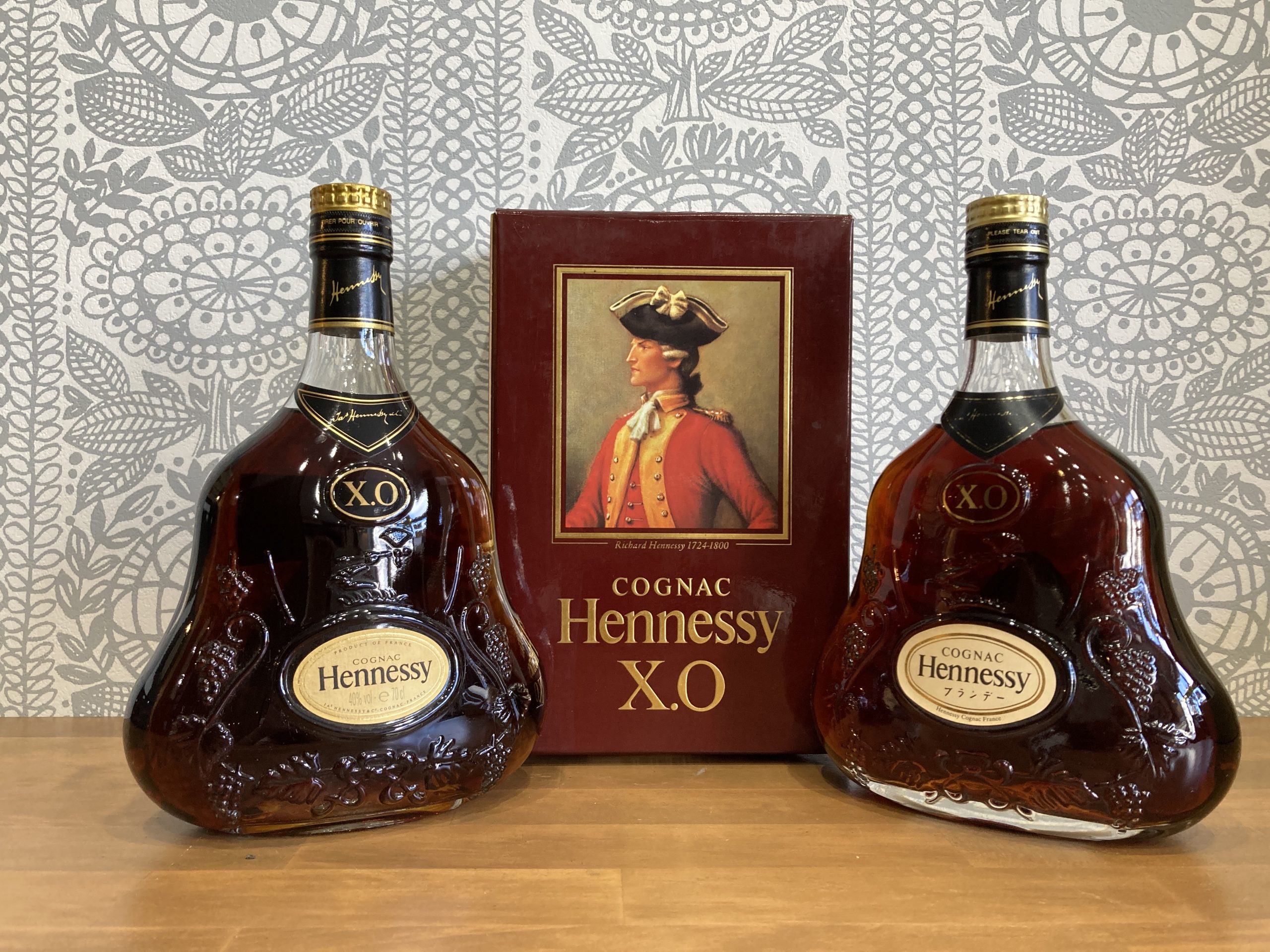 古酒 未開栓 2本セット Hennessy ヘネシー XO 金キャップ クリアボトル