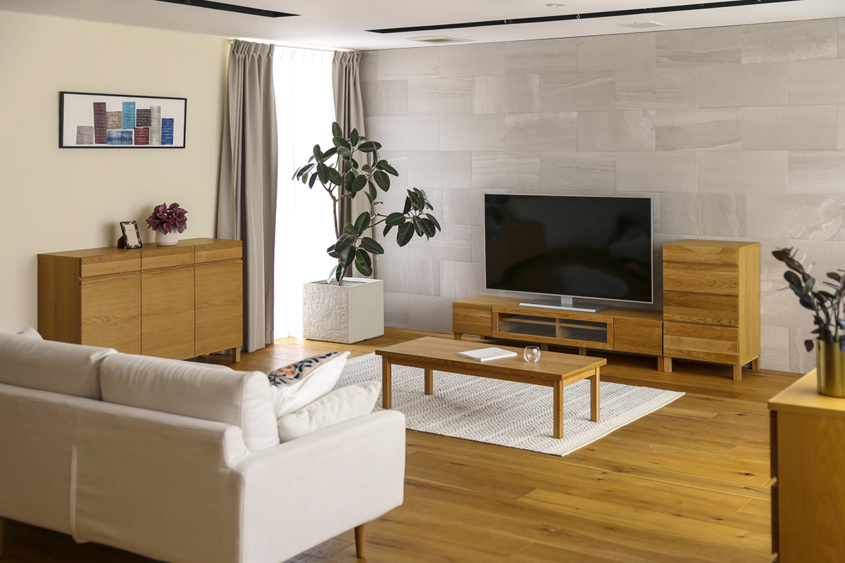 高野木工 レッチェ アルダー材 テレビボード 北欧スタイル 管理No.i1