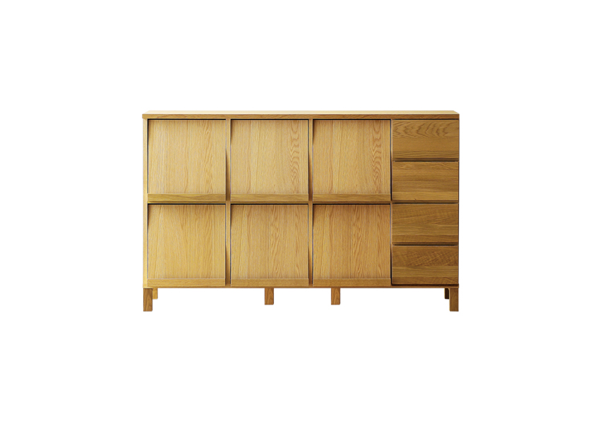 レッチェ 143マガジンレコードラック OAK(W143×D39.5×H95.5cm)税込