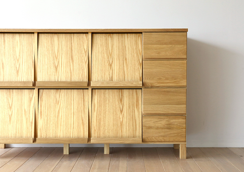 レッチェ 143マガジンレコードラック OAK(W143×D39.5×H95.5cm)税込