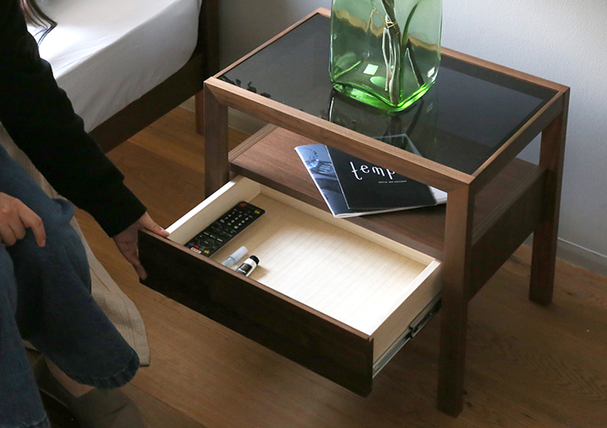 レッチェ 50サイドテーブル WALNUT(W50×D37×H50cm)税込￥65,000 | 高野