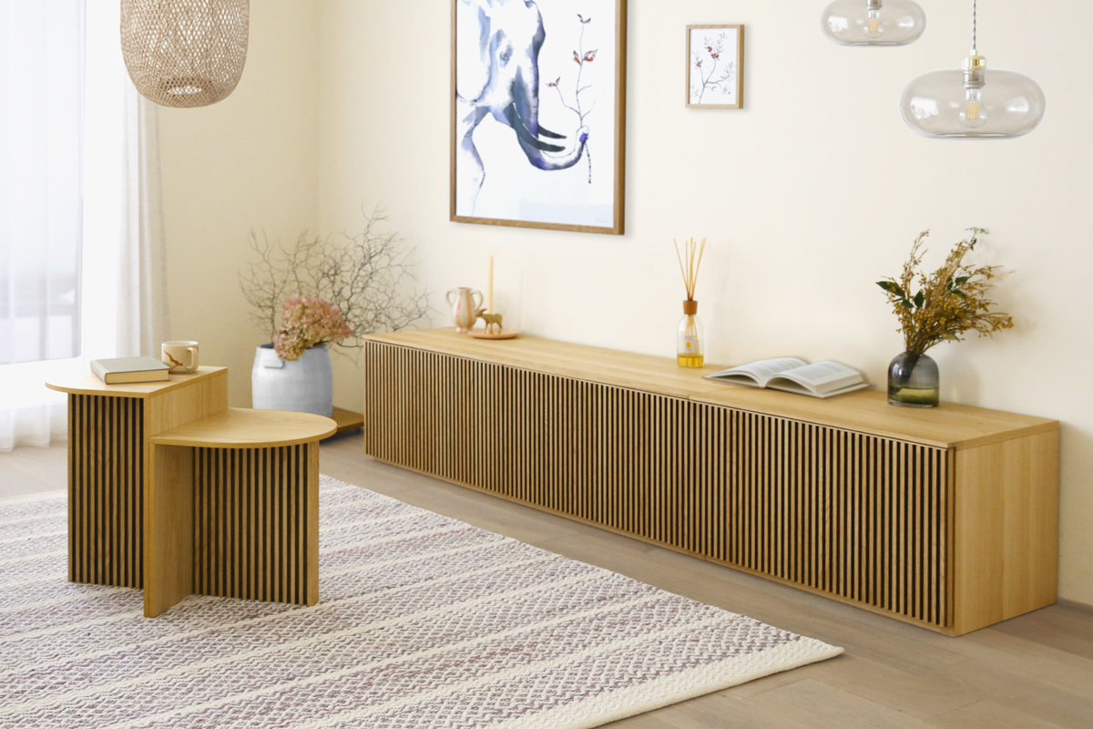 ☆リノ☆勿体ないワイルド❣️楠一枚板厚約4㎝サイドテーブル、TV台