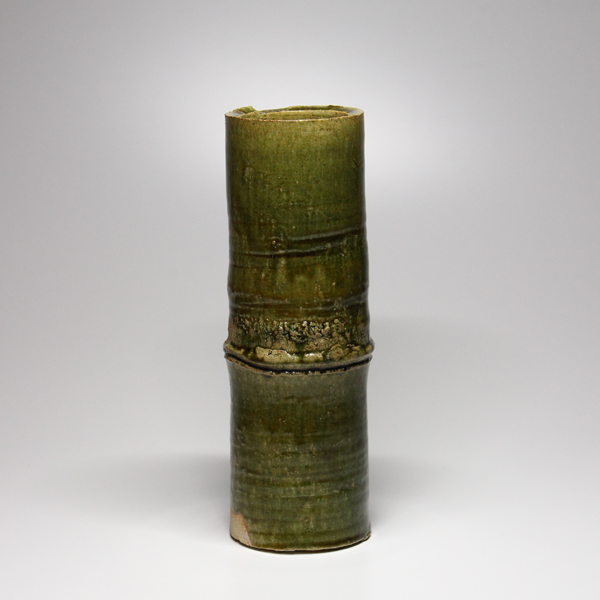 北大路魯山人『織部釉竹花入』 -瀧屋美術 鎌倉の美術品専門店 販売買取