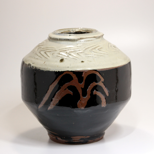 濱田庄司 『掛分紋打花瓶』 -瀧屋美術 -鎌倉の美術品店 販売買取