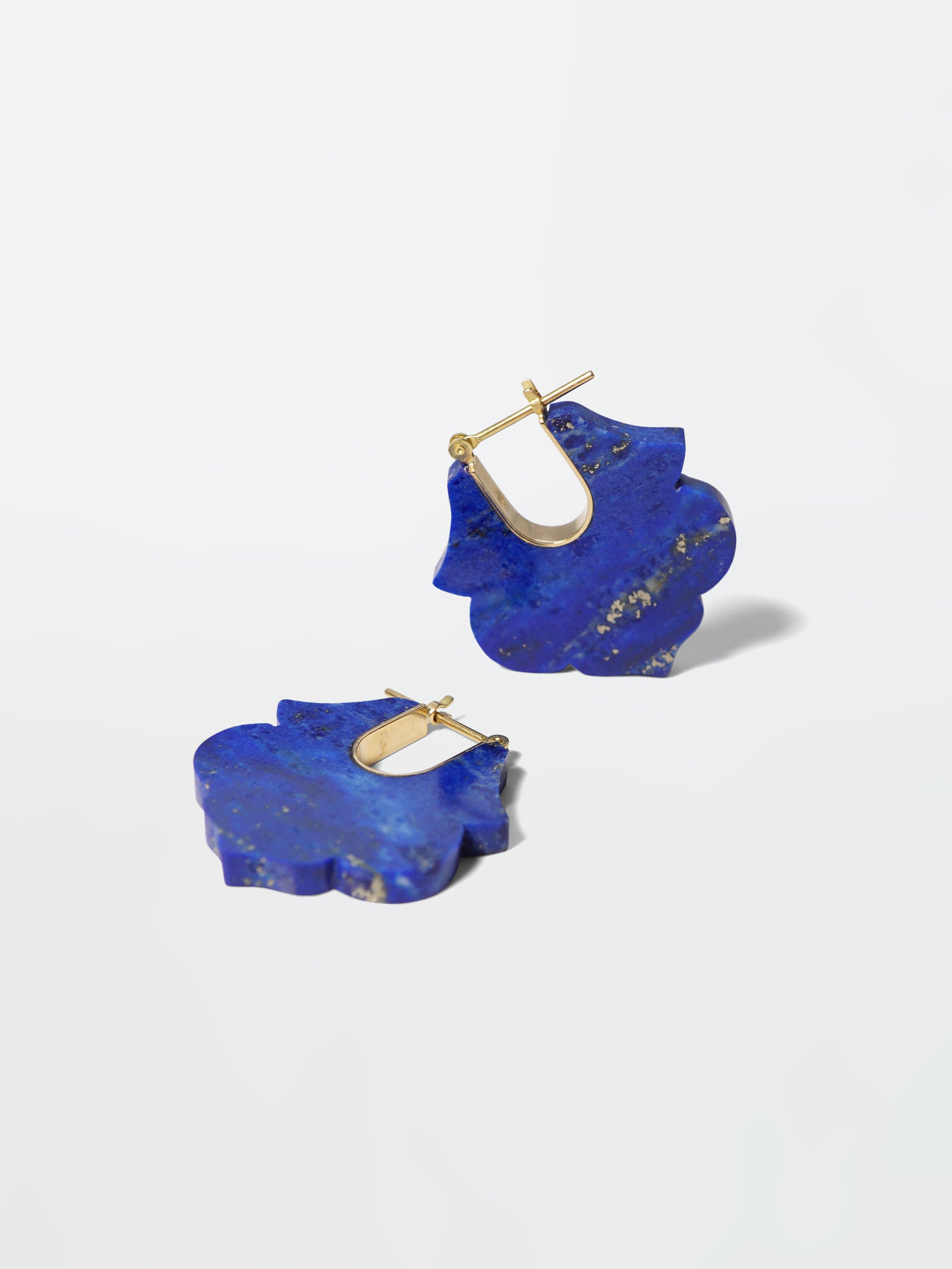 CREST / Pierced Earrings / Lotus / Lapis Lazuli