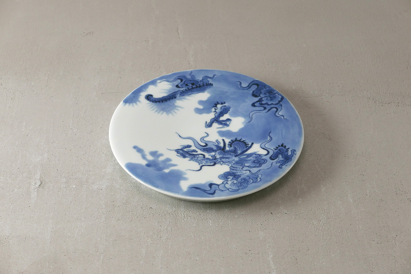 平安 北峯 染付 雲龍文 小皿 四客 平安 北峯 染付 雲龍文 小皿 四客
