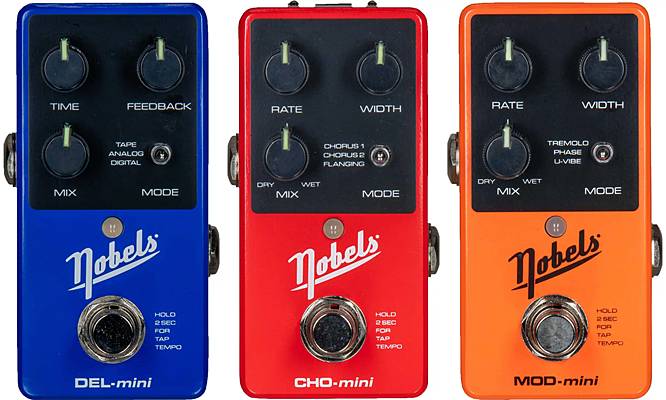 Nobelsからミニサイズのディレイ&モジュレーションペダルが登場