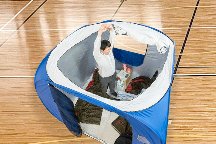 避難所でプライバシー保護に！避難所テントの販売