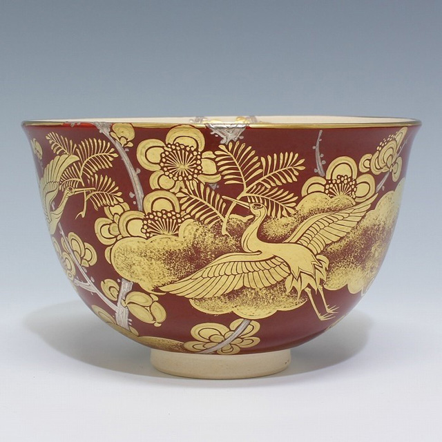 真葛焼 宮川香斎 天目茶碗 青海波 真葛焼 宮川香斎 天目茶碗