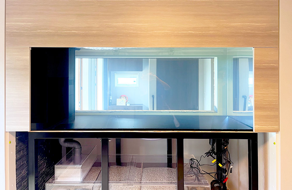 個人宅に2mの大型特注水槽を販売・設置！3面から観賞できます！｜東京
