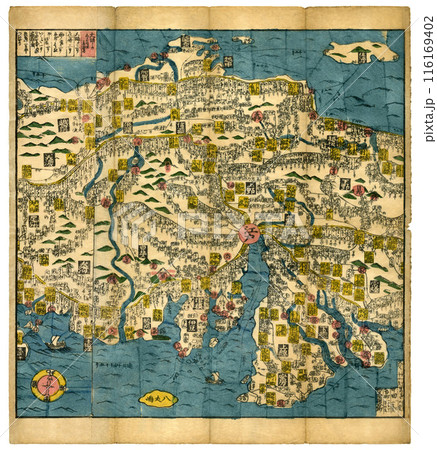 江戸時代、関東地方の古地図［能登・信濃・武蔵・江戸・甲斐・上総