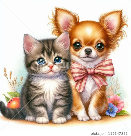 油絵 絵 絵画 インテリア F3-092018 可愛い子犬（猫）と女の子 絵画