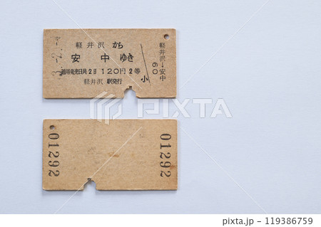 使用済 国鉄 切符 マルス券 特別急行券 2枚セット あずさ 3号 上諏訪