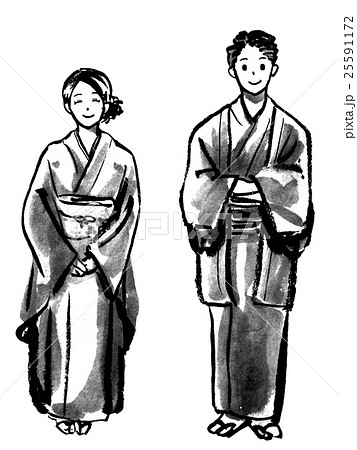 専用 手描きイラスト オリジナル 和装男子 ドローイング｜専用 手描き