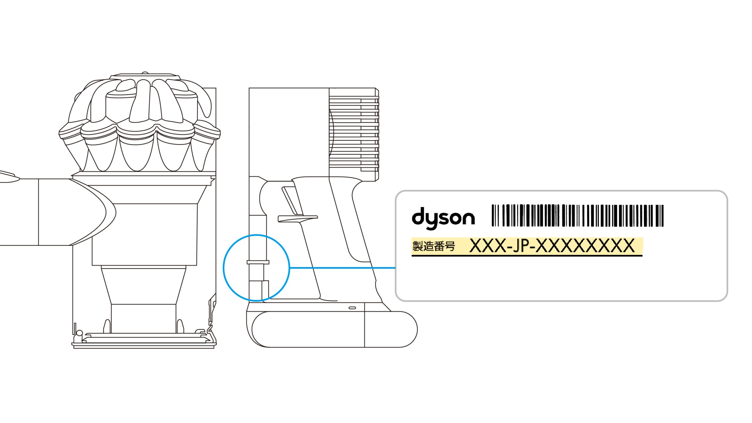 ダイソン(Dyson) 掃除機（クリーナー） 型番探し方 | 備品管理クラウド