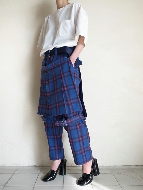 PEEL&LIFT bondage trousers modern with kilt キルト付きボンテージ