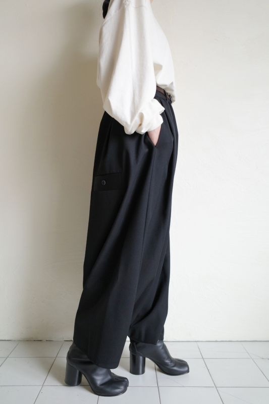 Dulcamara よそいきワイドサルエルパンツ・ブラック - tity