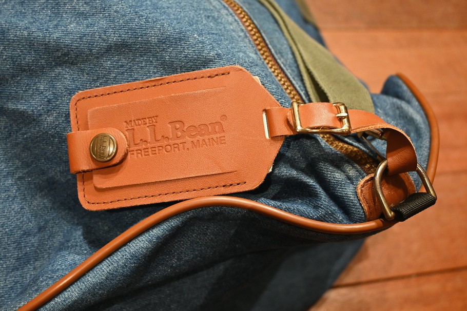 希少】80s ビンテージエルエルビーン デニム×レザー ボストンバッグ 80