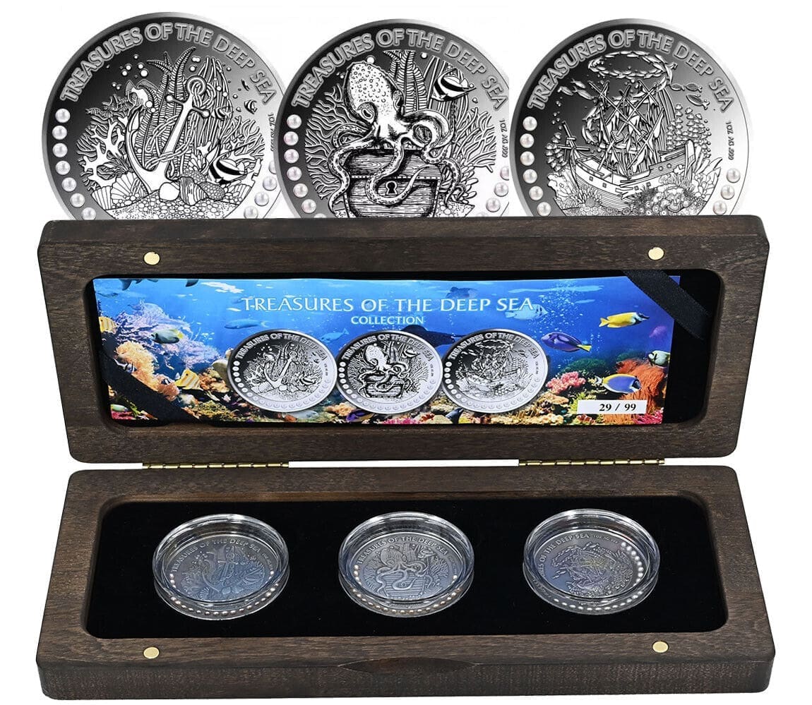 2019 Treasures Of The Deep Sea 3 x 1oz Silver Coin Set | The Coin