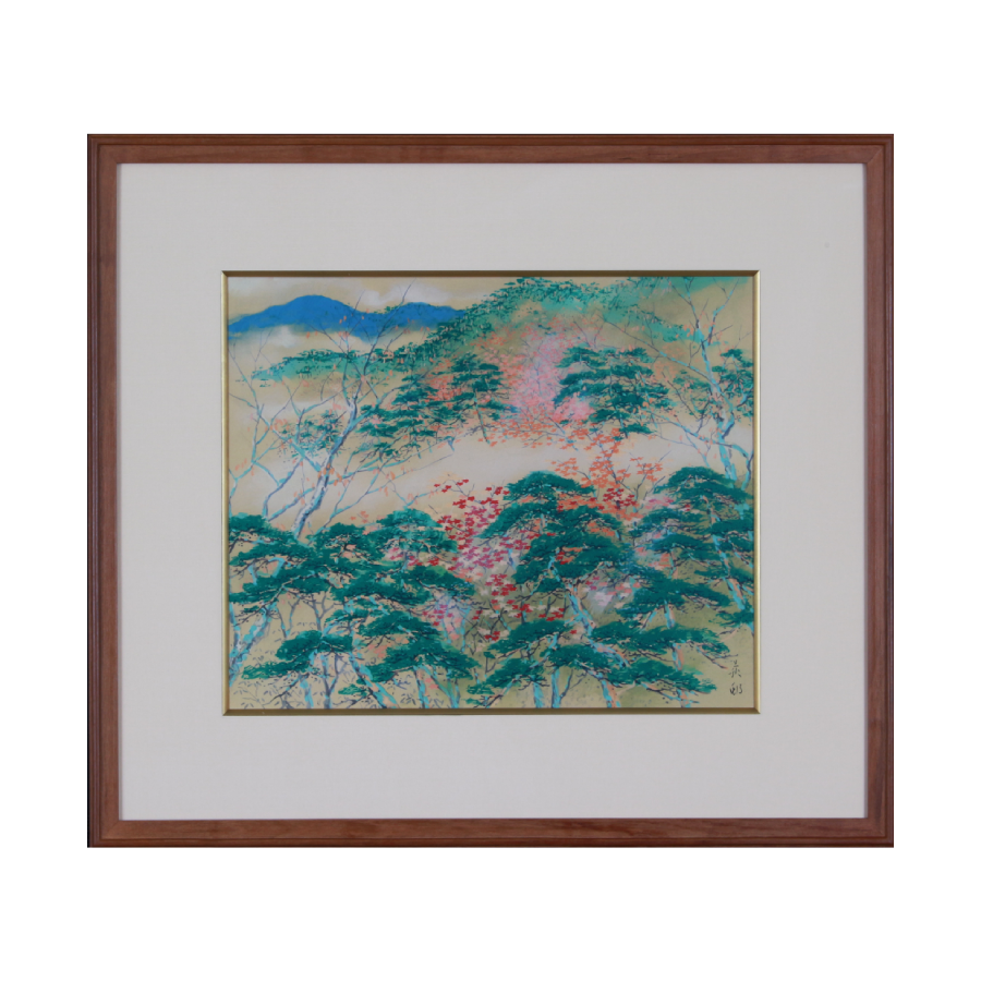 朝富士 宇田荻邨(うだてきそん)日本画 EA(作家保存分) リトグラフ 額装