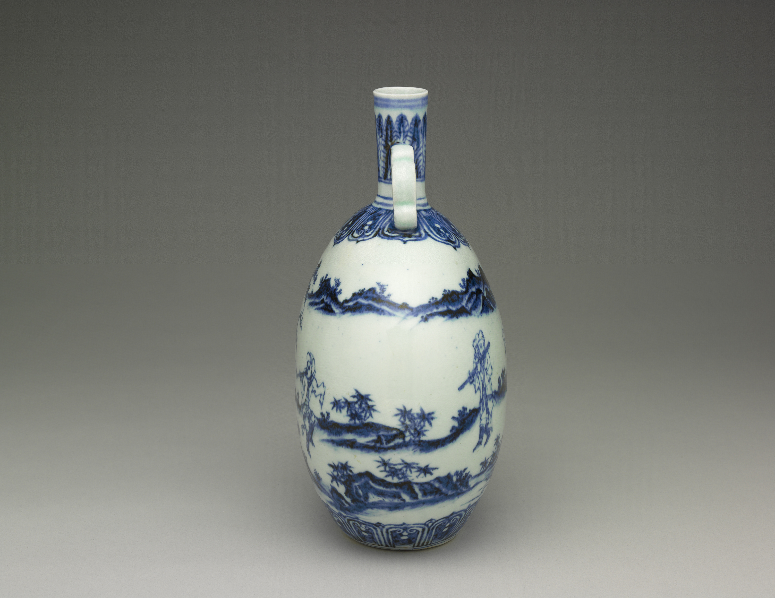 中国美術 景德鎭 青華染付 鳳紋樣茶椀3点 景德古窑 磁器 中国美術 景德