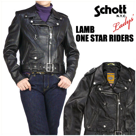 楽天市場】schott ラムレザー ワンスターの通販