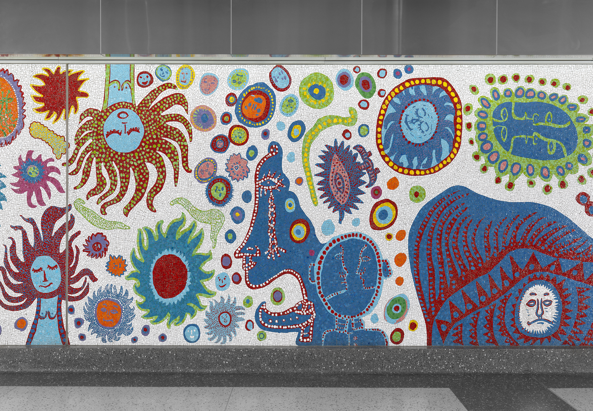 MTA unveils stunning mosaics by Yayoi Kusama and Kiki Smith inside