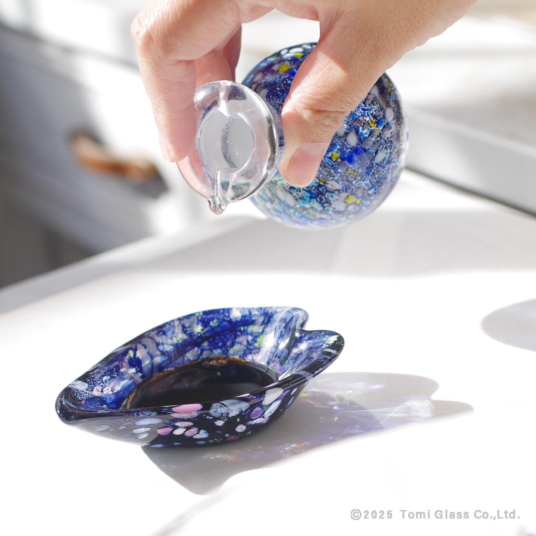 江戸時代 型吹きガラス蓋碗 江戸ガラス 鉛ガラス 【公式通販】