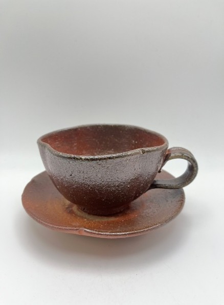 備前焼】カップ＆ソーサー 作家：相馬美鶴