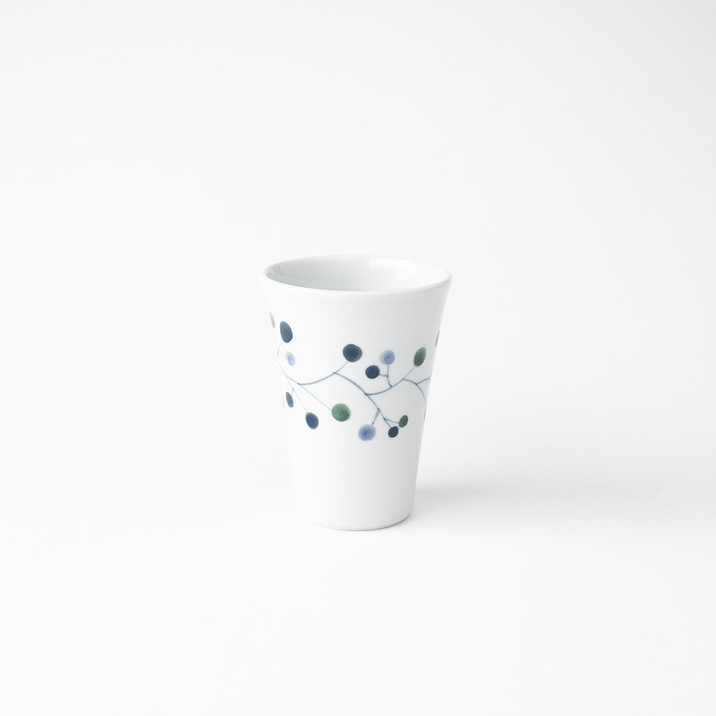 旧家蔵 砥部燒湯呑み 人気作家大西 光（おおにし ひかる）作 2客共