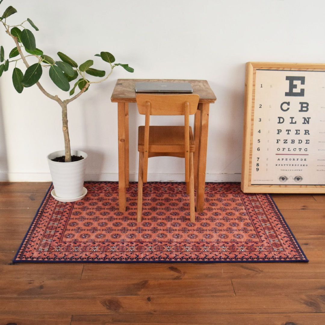 ブラウンとカフェオレ ヴィンテージトルコラグ No.670 割引 ブラウンと