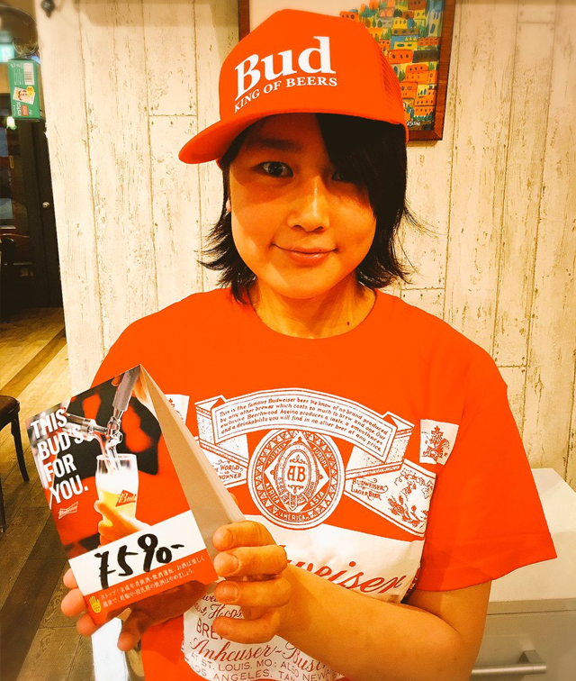 5杯ご注文ごとに激レア？帽子「バドワイザーキャップ」プレゼント中ヾ