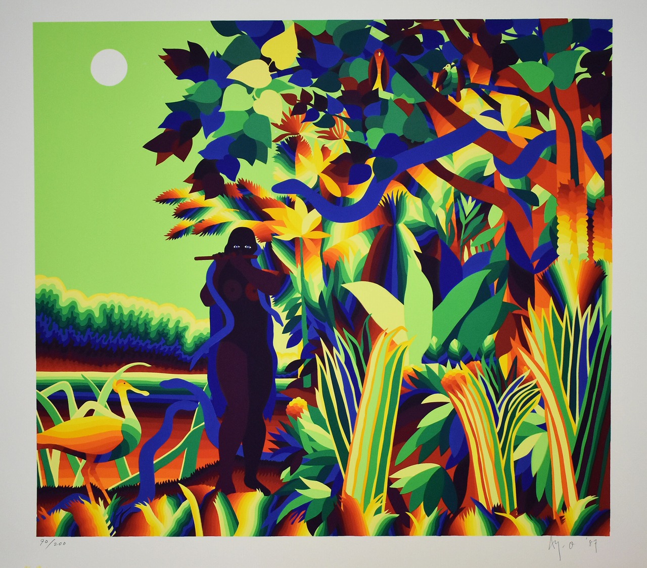 ay-o 靉嘔 1976 250部限定 花 アイオー 虹の画家 シルクスクリーン ay