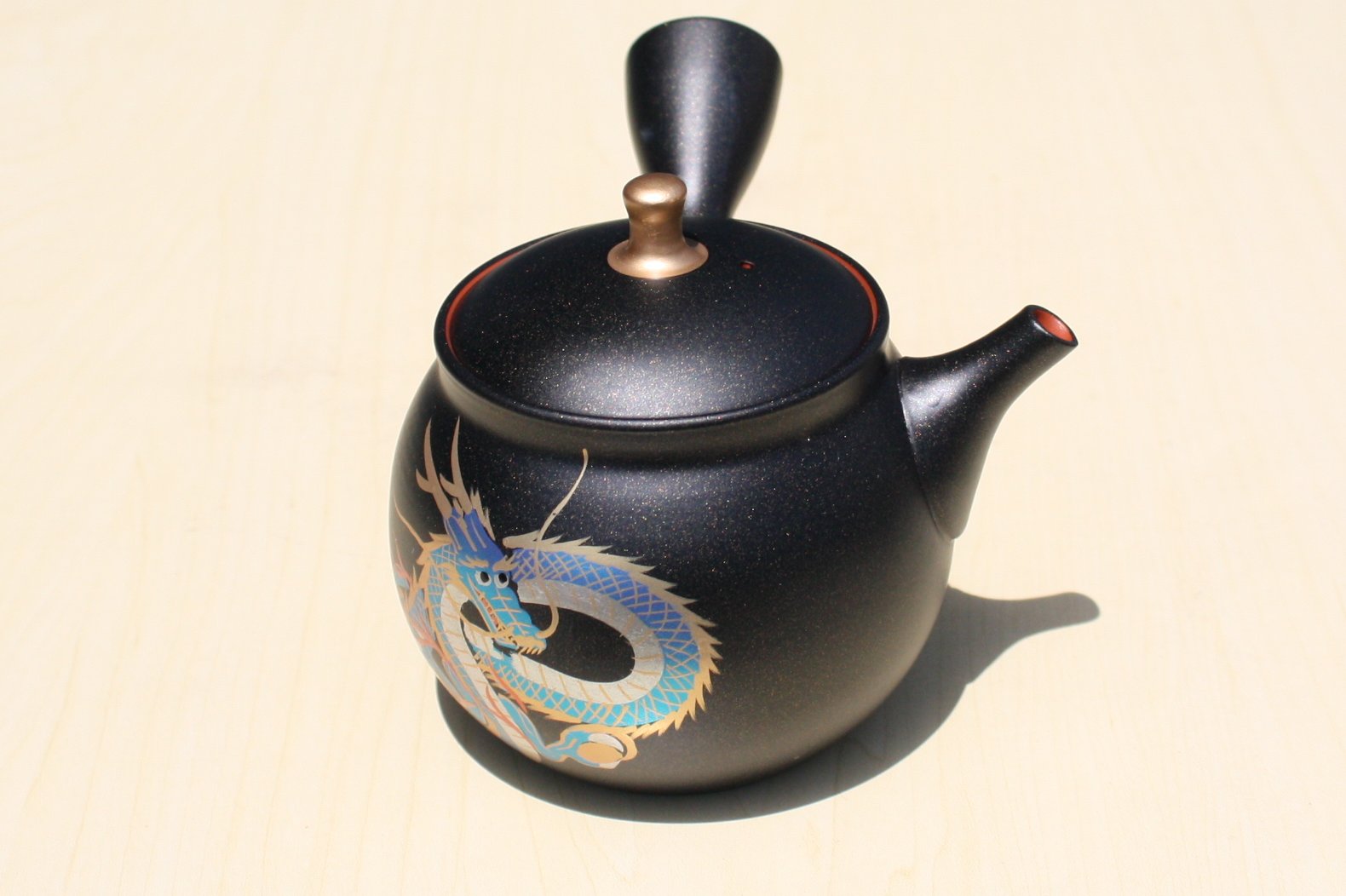 BK400 江戸期 古瀬戸焼 在銘あり 飴釉薬 鬼置物 魔除 風水 ♢江戸時代