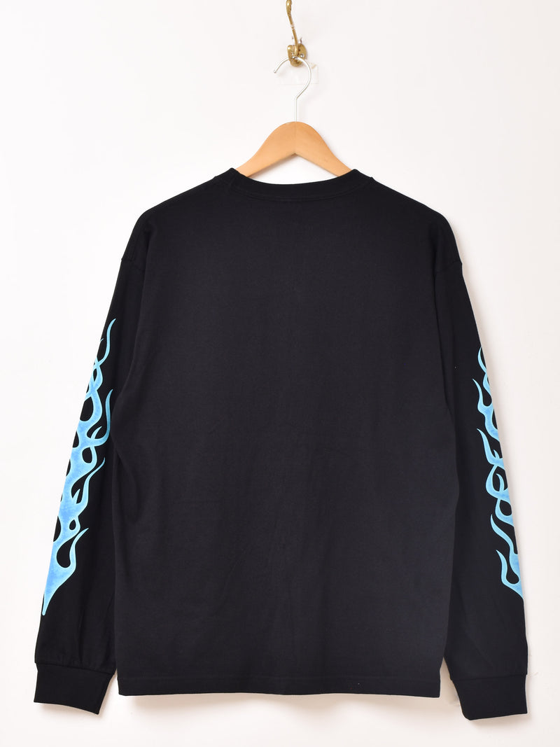 2色展開】 ファイヤーパターン ロングスリーブTシャツ – 古着屋Top of