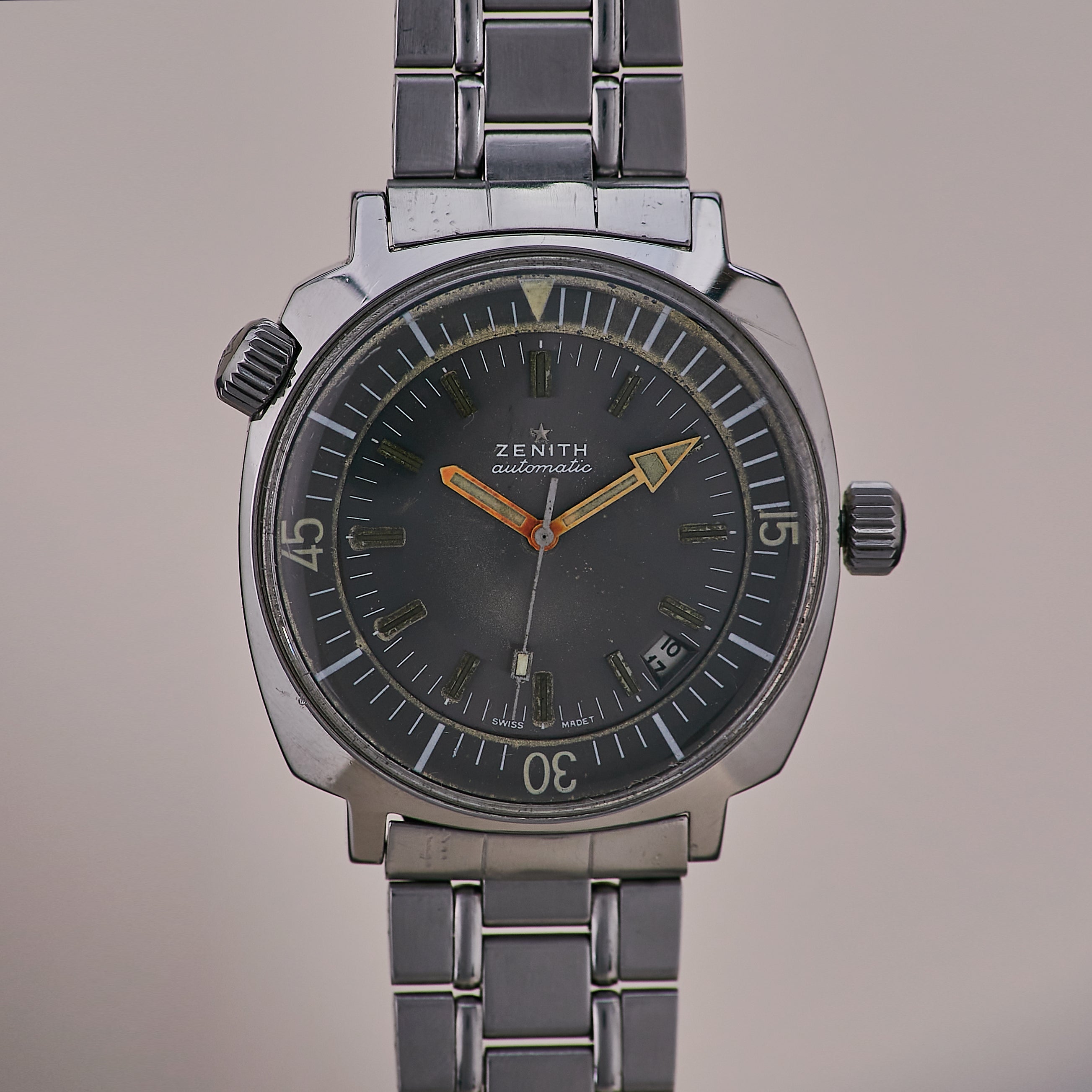 Zenith Super Sub Sea A3635 Vintage Diver Gay Freres Bracelet