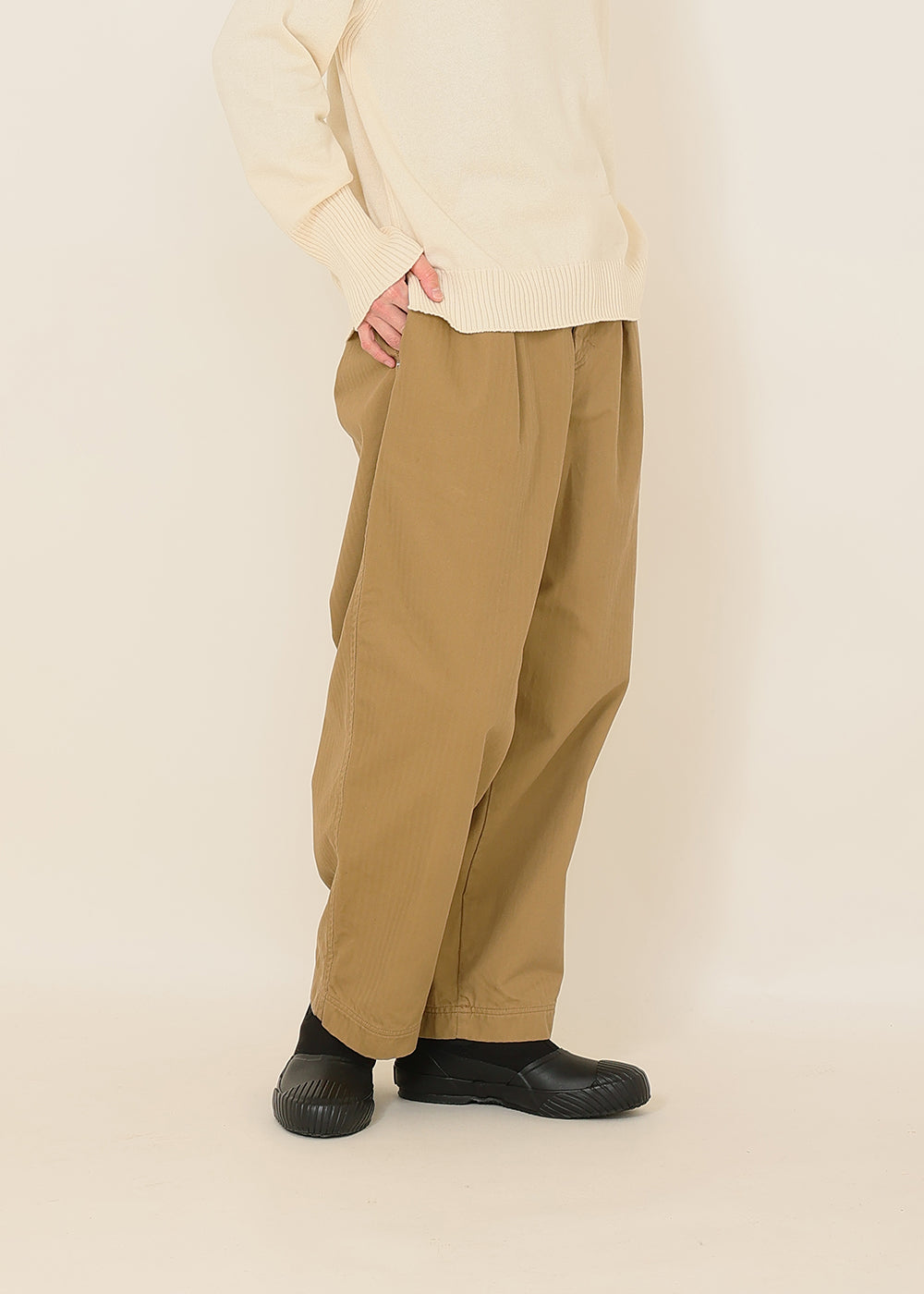 epa エパ ツイルワイドパンツ ベージュ オフィシャルサイト限定