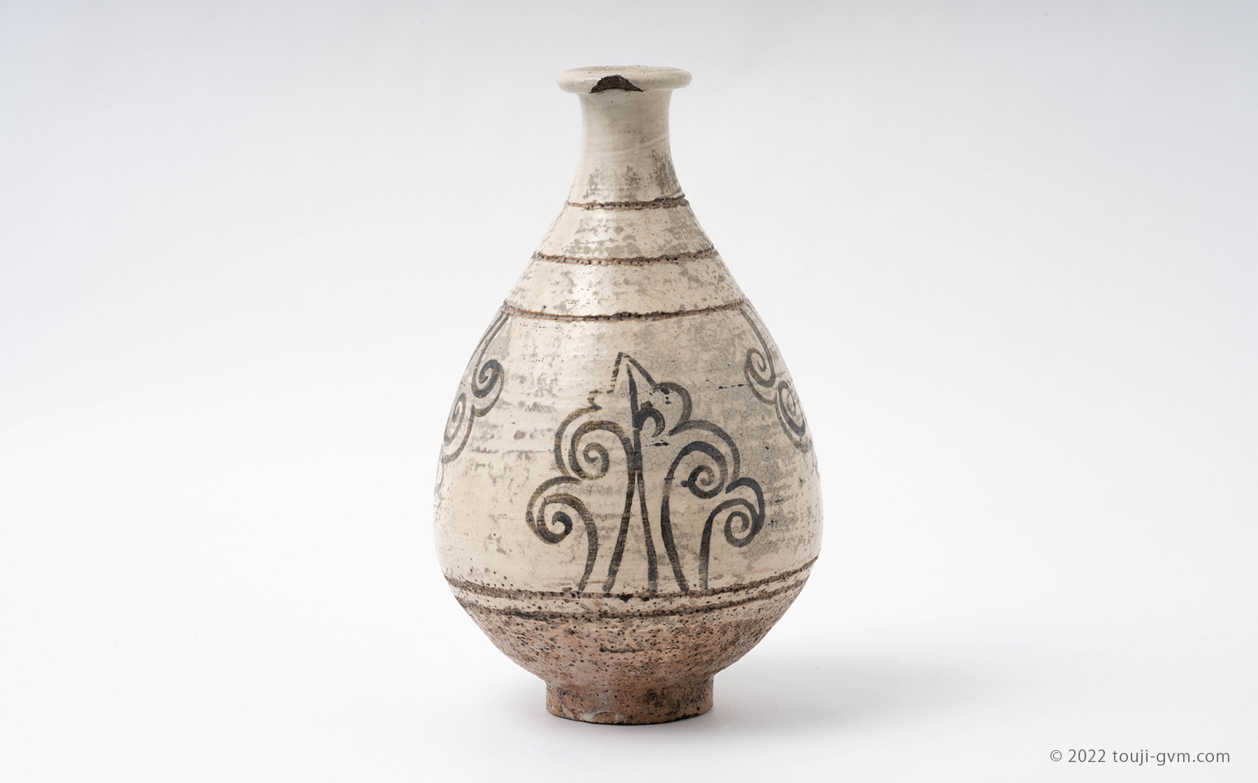 中国美術 青華 纏枝霊芝雲龍紋 獣耳罐 瓶(K-MB253) 【公式通販】