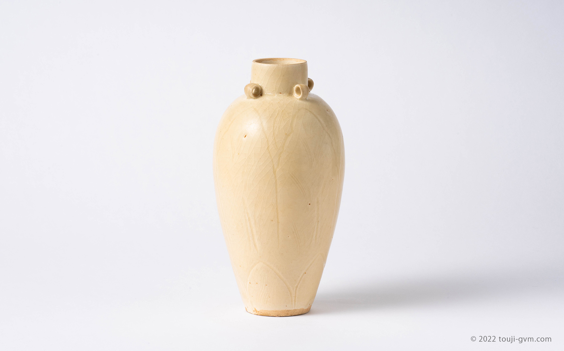 宋代兄窯開片金象嵌宝石象耳四方瓶景徳鎮 陶磁器 装飾品 現代工芸品