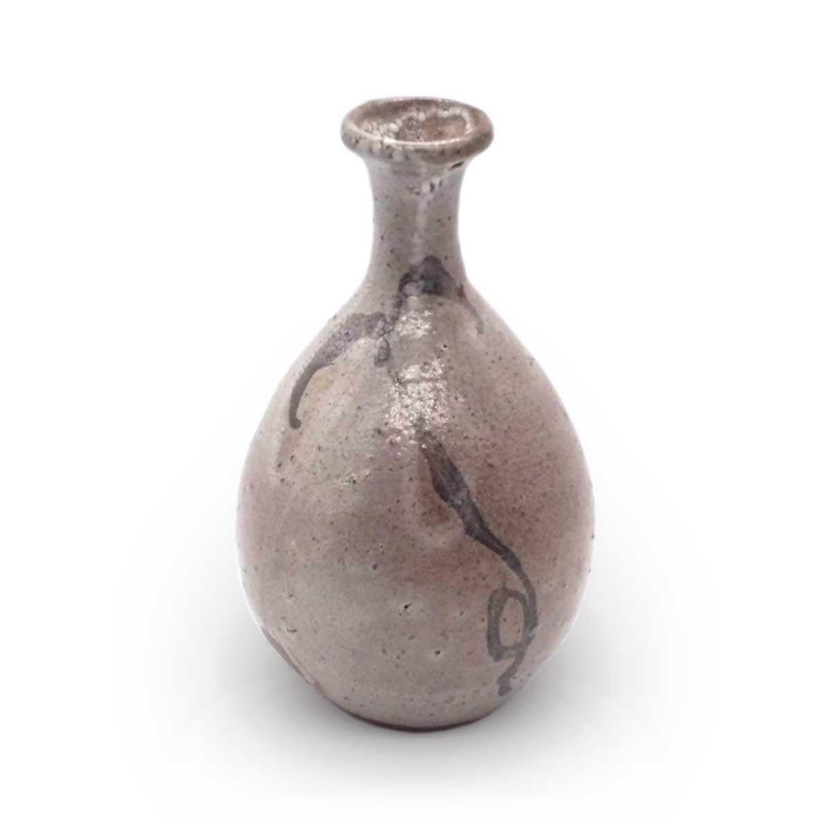 絵唐津 鶴首 花入 中川自然坊氏