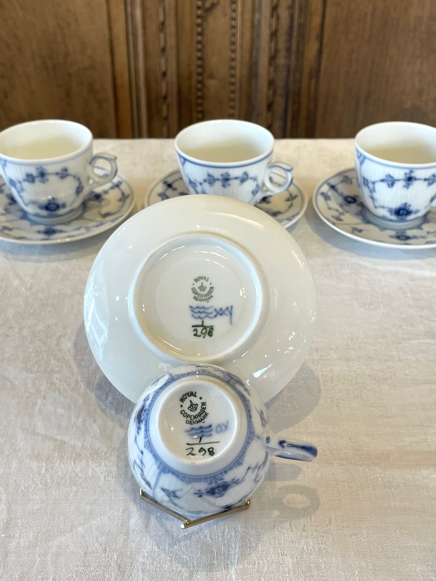 アンティーク19世紀/ロイヤルコペンハーゲン/デミタスカップ＆ソーサー