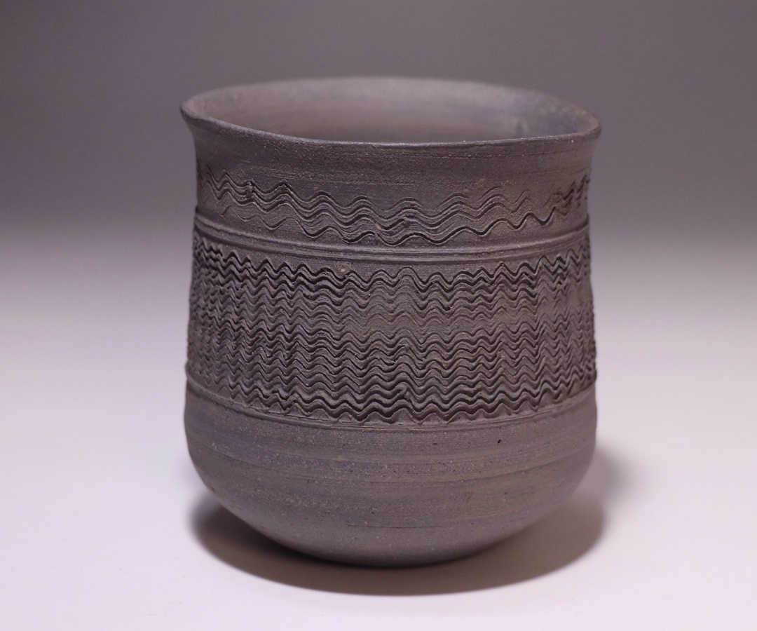 各見政峯 作 「備前須恵風湯呑」 ～備前焼専門卸小売店 川口陶楽苑～
