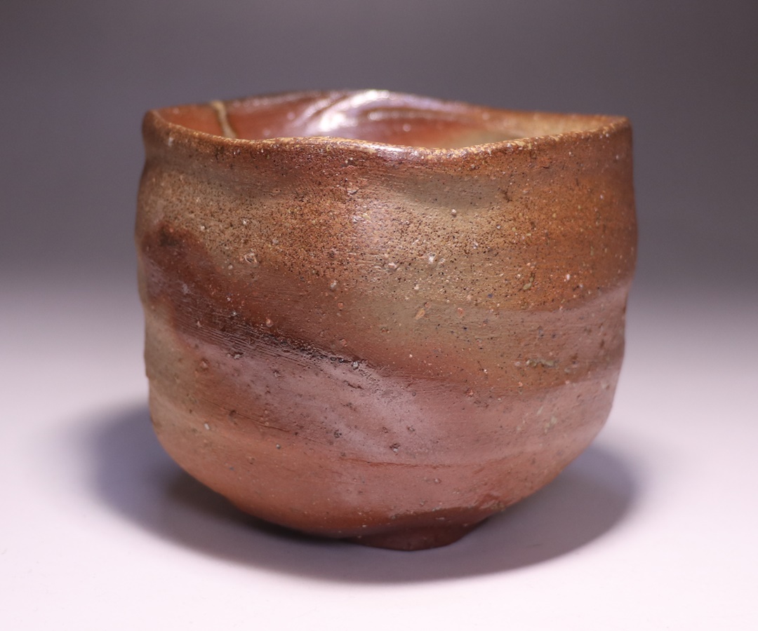 友利幸夫 備前焼 穴窯 焼酎杯 茶盌 フリーカップ 2客セット 友利幸夫