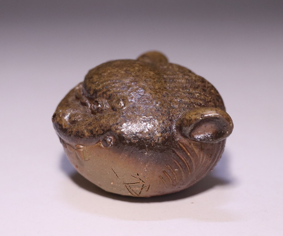 島村 光 作 「備前水滴 獅子頭」 ～備前焼専門卸小売店 川口陶楽苑～