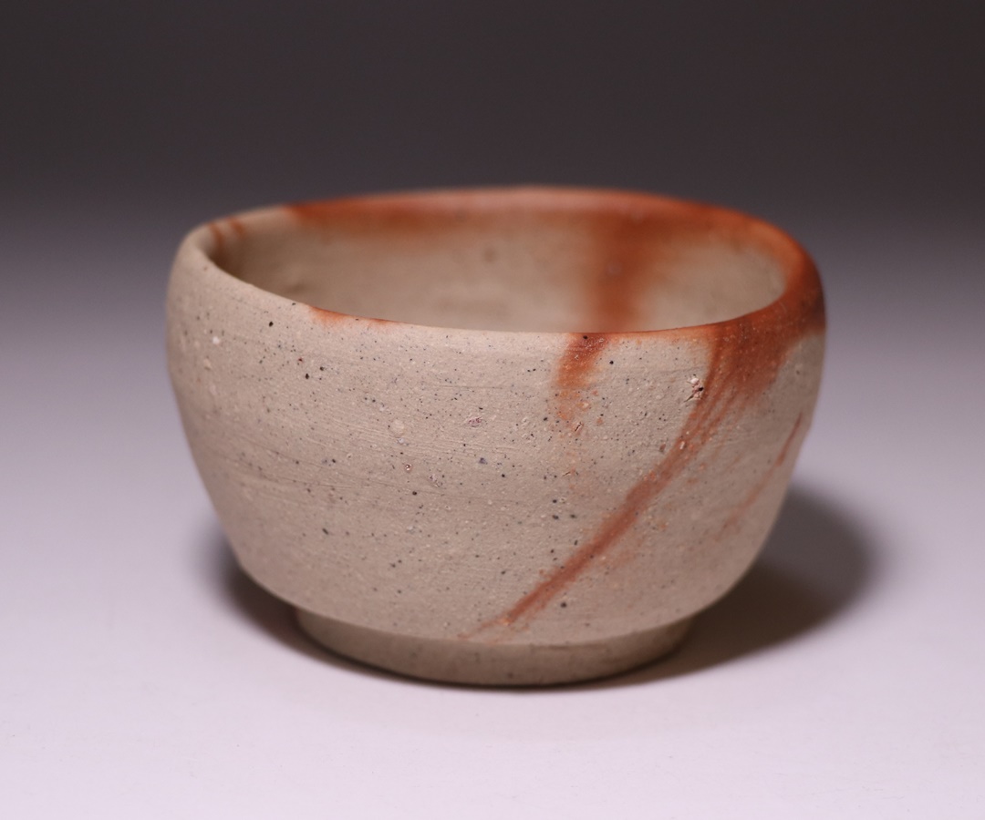 岡山県重要無形文化財 金重有邦 備前焼 「伊部ヒダスキ手付鉢」 共箱合