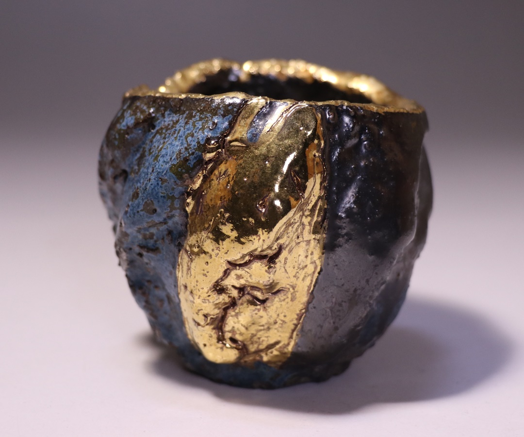 真作 市川透 ぐい呑み 高さ約8センチ経約8.5センチ 真作 市川透 ぐい呑