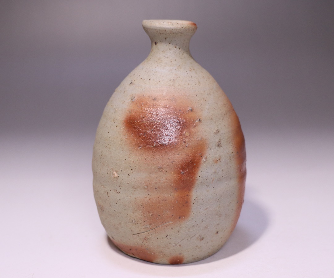 備前焼 人間国宝 金重陶陽作 一輪花入 金重道明識箱 M R6970 2025年