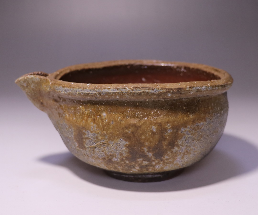 萩焼の大きな横手急須 田原陶兵衛 箱無 昭和初期 煎茶道具 宝瓶 萩焼の