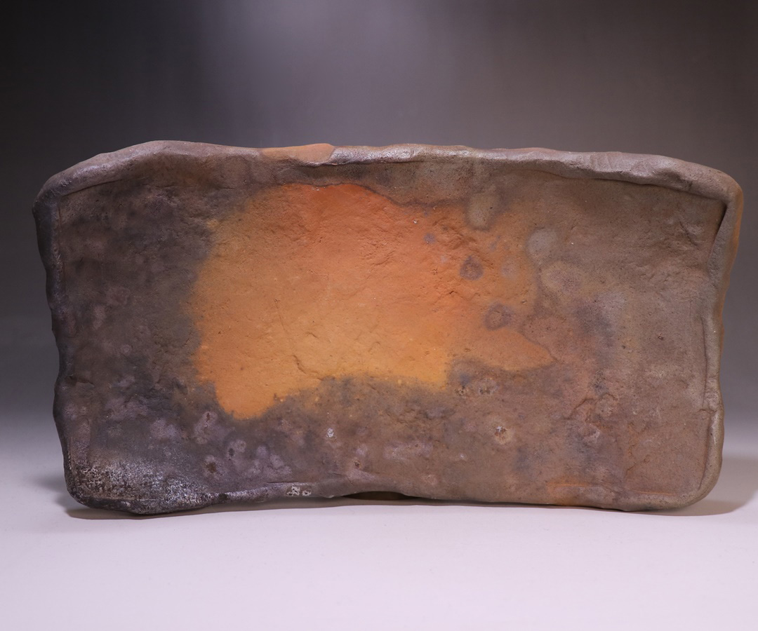 酒器の名工 中村六郎 備前長方皿5点 共箱有 酒