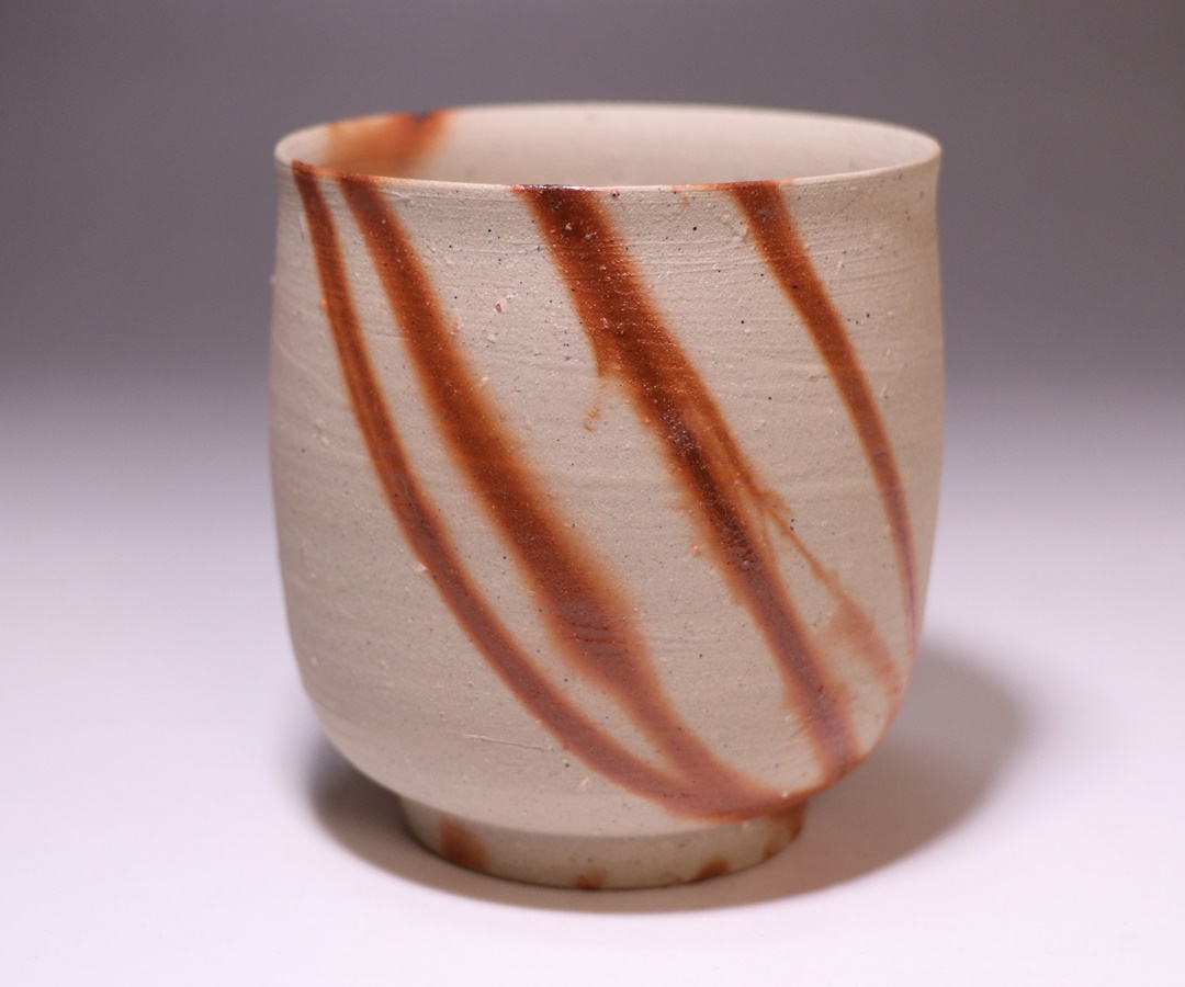 備前焼 人間国宝 山本陶秀 緋襷茶碗 【公式通販】